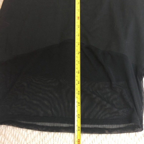 NWT Nasty Gal black mesh cut out pencil skirt (M) - Picture 4 of 5